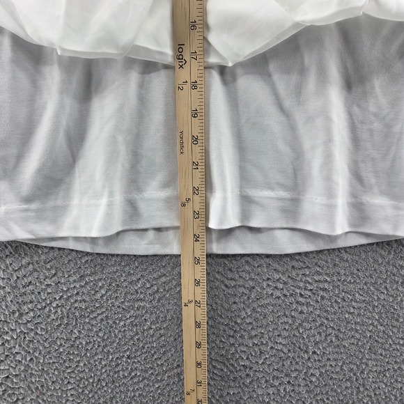 Cabi Womens Indulge Tunic Top Medium Ivory Layered V-Neck Lightweight Drape - Picture 9 of 13